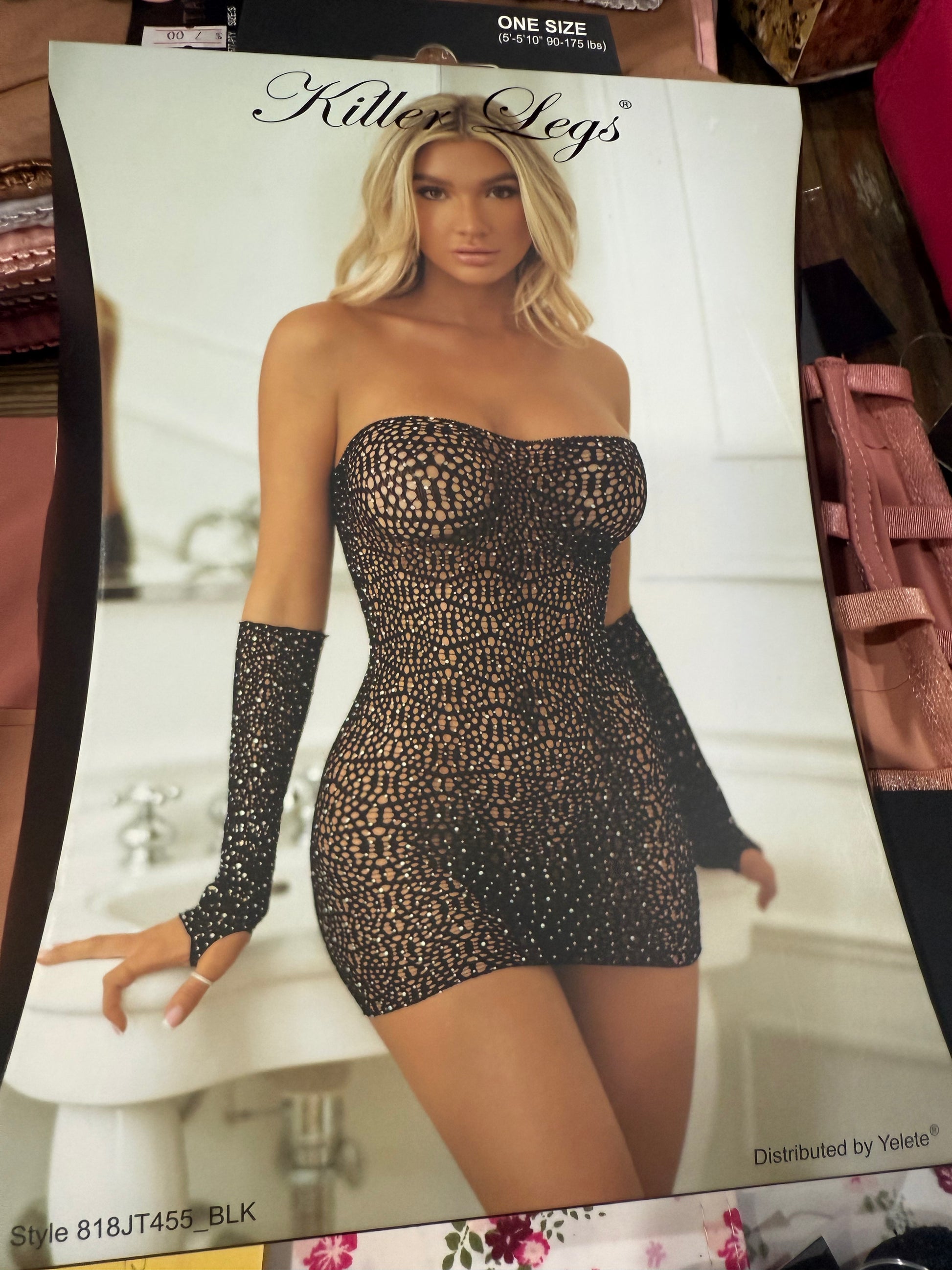 Killer legs one piece black bodysuit